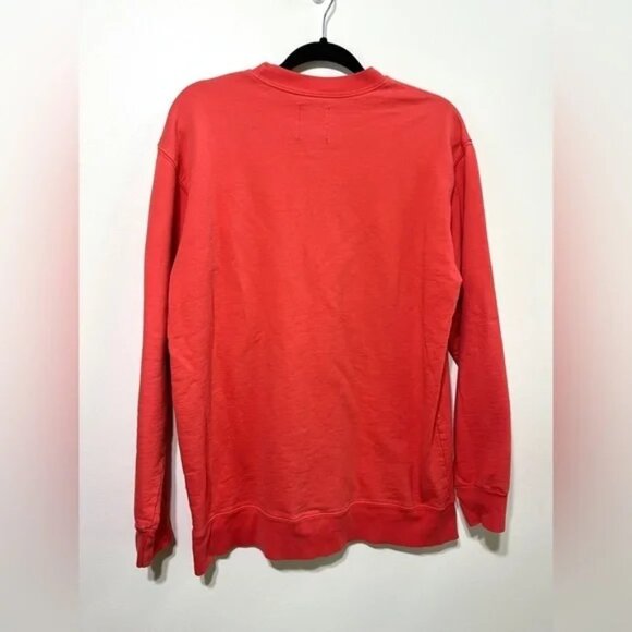 UNIF Classic 3D Rubber Logo Spellout Sweatshirt Red Orange Unisex Fit Size Small - Picture 2 of 7